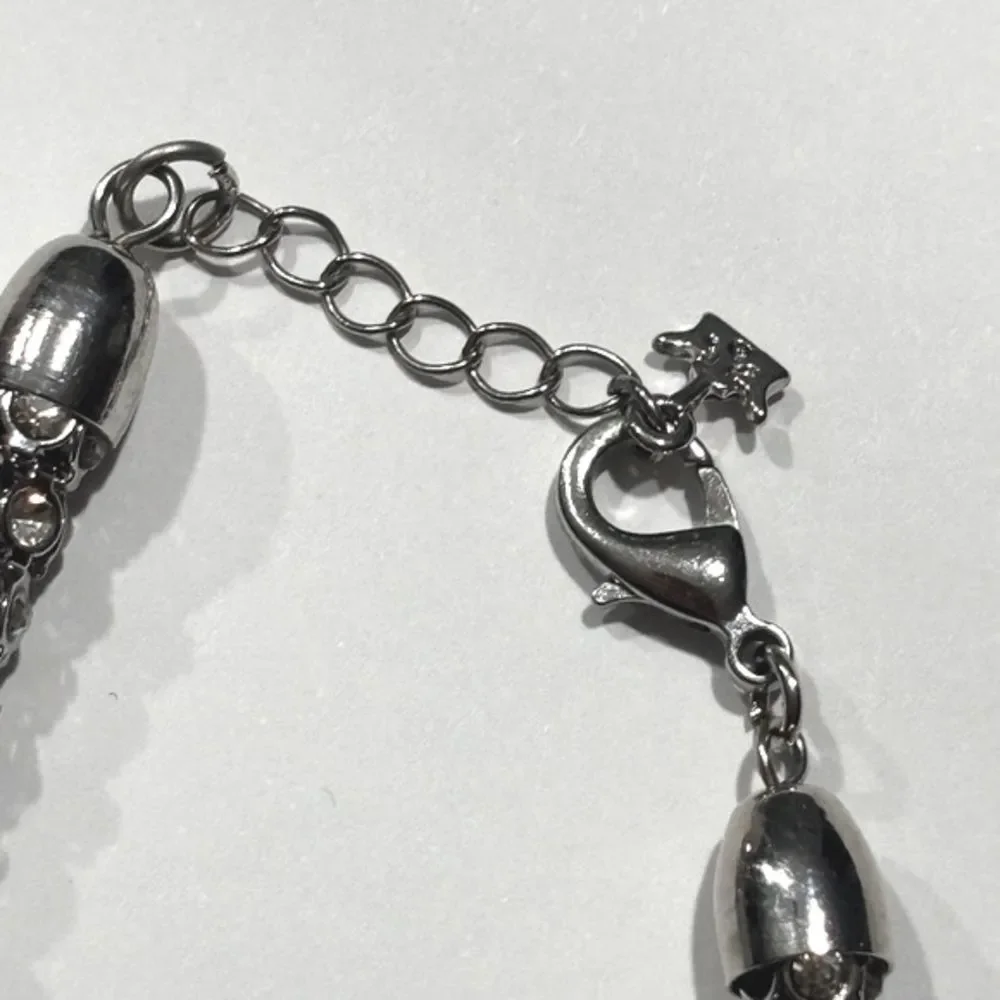 Silver Tone Jeweled Rhinestone Women’s Evening Bracelet